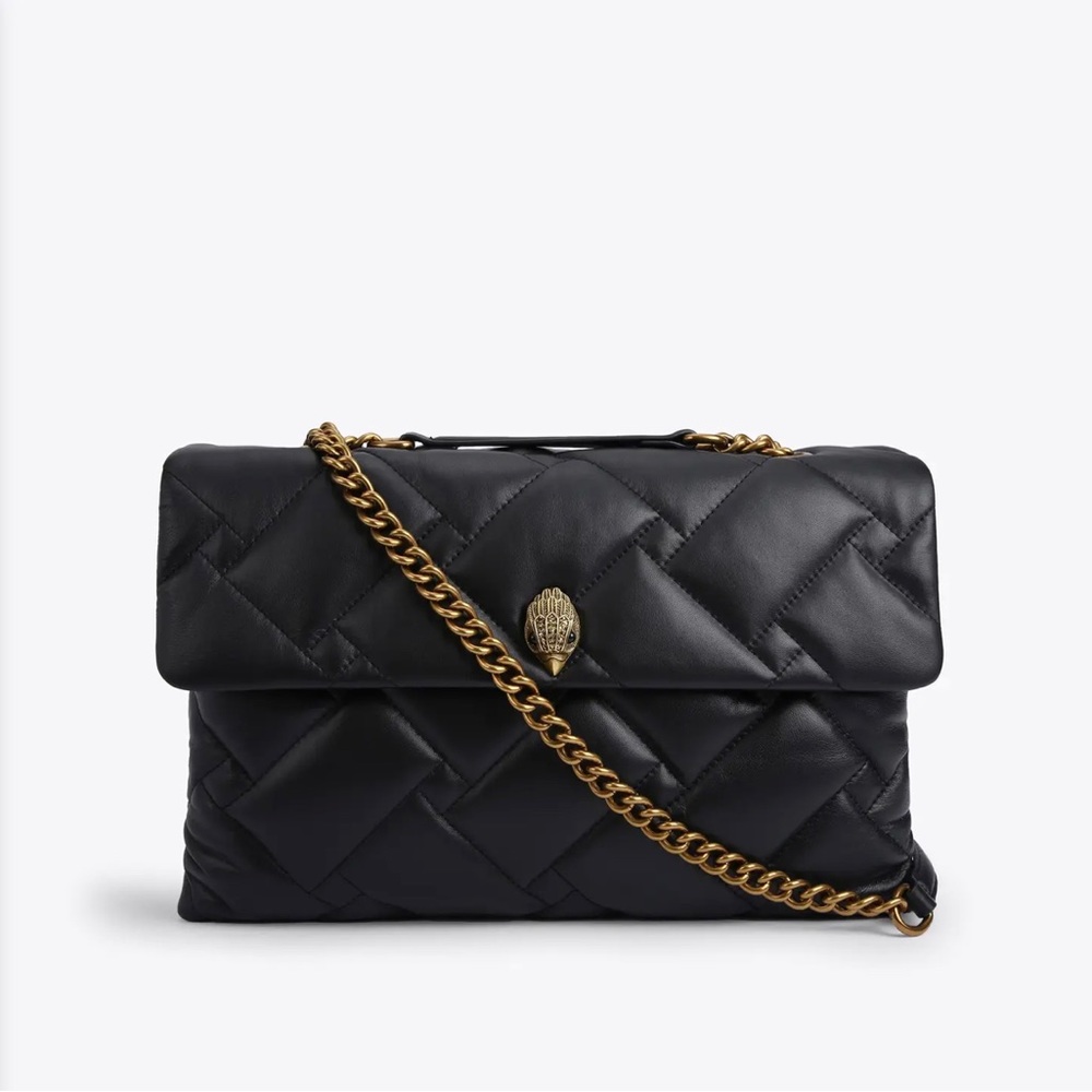 KURT GEIGER LONDON XXL KENSINGTON SOFT QUILTED LEATHER SHOULDER BAG W/Dust Bag